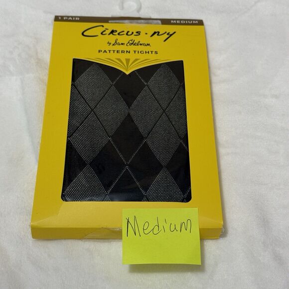 Sam Edelman Circus New York tights argyle print size Medium - Picture 1 of 9